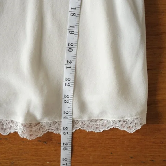 The Kooples Camisole Women White Lace Trim Silk Coquette Size 1 US S Coquette - Picture 3 of 10